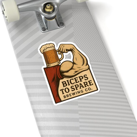BICEPS to SPARE BREWING ステッカー - ガストン醸造所、タップリスト