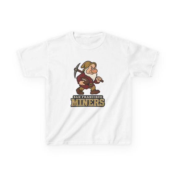 SAN FRANCISCO MINERS Kids Tee - 49ers Pro Football Seven Dwarf Grumpy T-Shirt - Disney Parks Disney World Disneyland Trip Cotton Graphic Tee