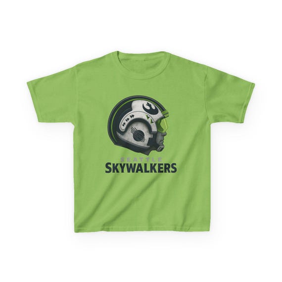 SEATTLE SKYWALKERS Kids Tee - Seahawks Pro Football Star Wars Rebel T-Shirt - Disney Parks Disney World Disneyland Trip Cotton Graphic Tee
