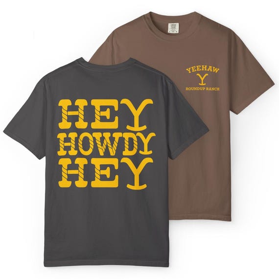 HEY HOWDY HEY -  Yeehaw Roundup Ranch T-Shirt - Disney Parks Disney World Disneyland Trip Cotton Graphic Tee