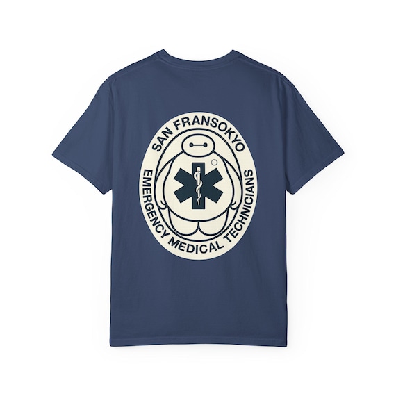 EMT BAYMAX - Big Hero Six Emergency Medical Technician San Fransokyo T-Shirt - Disney Parks, Disney World, Disneyland Cotton Graphic Tee