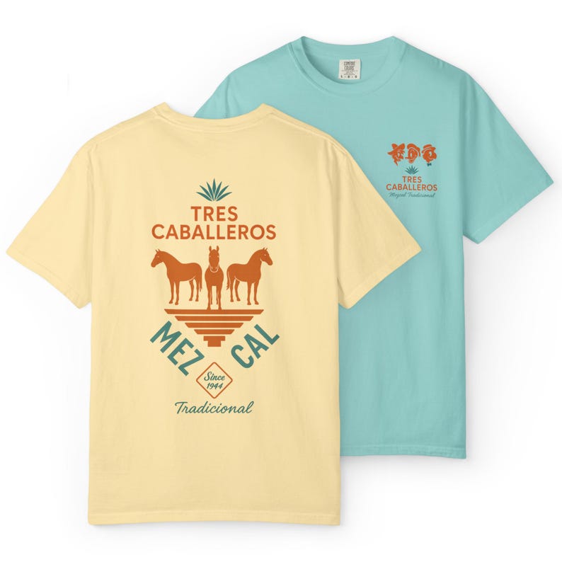 MEZCAL TRES CABALLEROS - Camiseta de algodón de los Tres Caballeros, Pato Donald, Mezcal y Tequila - Parques Disney, Disney World y Disneyland imagen 1