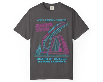 EMBARQUE EN HOTELES - Monorraíl, Contemporary Resort, Magic Kingdom, Camiseta - Parques Disney, Disney World, Viaje a Disneyland Camiseta de algodón