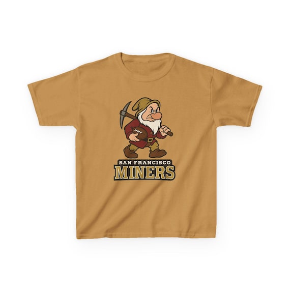 SAN FRANCISCO MINERS Kids Tee - 49ers Pro Football Seven Dwarf Grumpy T-Shirt - Disney Parks Disney World Disneyland Trip Cotton Graphic Tee
