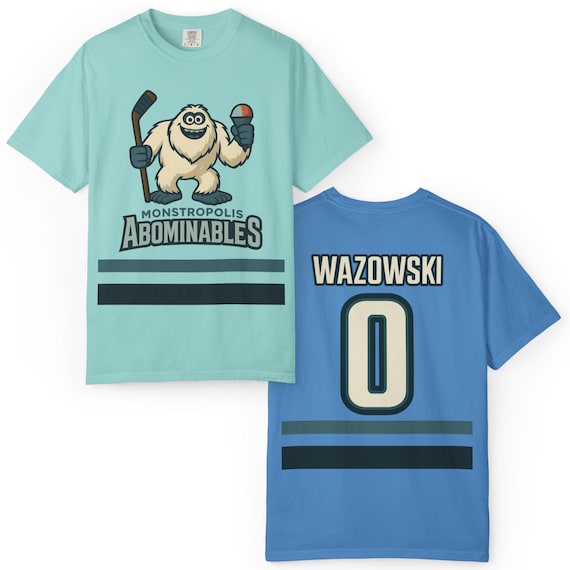 MONSTROPOLIS ABOMINABLES - Monsters Inc. Abominable Snowman Hockey Jersey T-Shirt - Disney Parks, Disney World, Disneyland Trip Cotton Tee