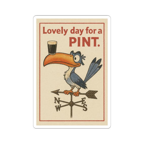 LOVELY PINT ZAZU Sticker - Lion King Beer Decal - Disney Parks, Disney World, Disneyland