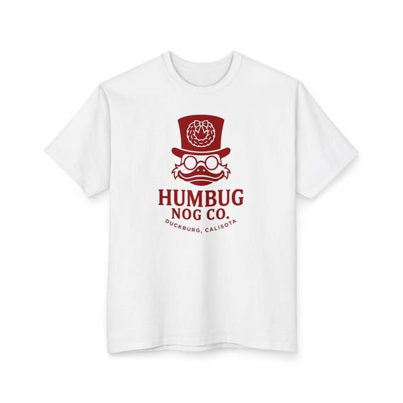 HUMBUG NOG CO **Tall Sizes** - Mickeys Christmas Carol Scrooge McDuck Holiday T-Shirt - Disney Parks Disney World Disneyland Trip Cotton Tee