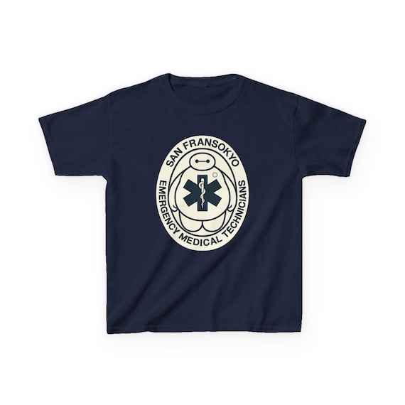EMT BAYMAX Kids Tee - Big Hero Six Emergency Medical Technician San Fransokyo T-Shirt - Disney Parks, Disneyland Cotton Graphic Tee