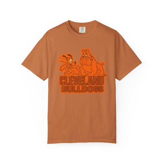 CLEVELAND BULLDOGS - Browns Pro Football Butch the Bulldog Pluto T-Shirt - Disney Parks Disney World Disneyland Trip Cotton Graphic Tee