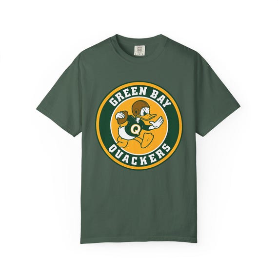 GREEN BAY QUACKERS - Packers Pro Football Donald Duck Old School T-Shirt - Disney Parks Disney World Disneyland Trip Cotton Graphic Tee