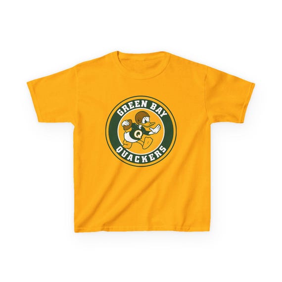 GREEN BAY QUACKERS Kids Tee - Packers Pro Football Donald Duck T-Shirt - Disney Parks Disney World Disneyland Trip Cotton Graphic Tee