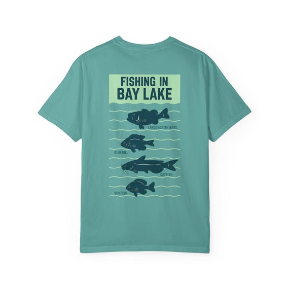 BAY LAKE FISHING - Fish Charter, Seven Seas Lagoon, Pontoon Boat, Bass T-Shirt - Disney Parks, Disney World, Disneyland Trip Cotton Tee