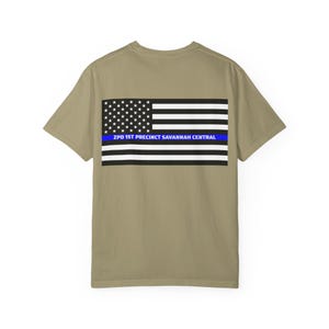 DEPARTAMENTO DE POLÍCIA DE ZOOTOPIA - Camiseta com a bandeira da linha azul fina do chefe Bogo - Parques da Disney, Disney World, Disneylândia Camiseta de algodão com estampa gráfica imagem 5