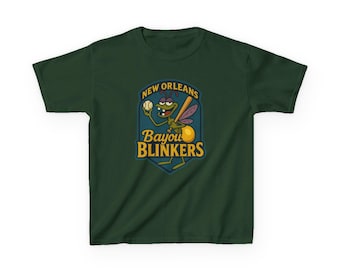 Koszulka dziecięca NOLA BAYOU BLINKERS - Księżniczka i żaba Ray Tiana Prince Naveen Koszulka baseballowa - Disney Parks Disneyland Cotton Tee