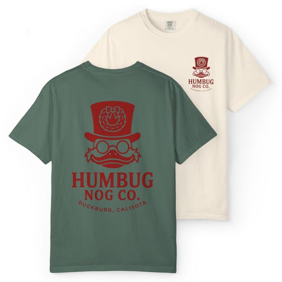 HUMBUG NOG CO - Mickeys Christmas Carol Scrooge McDuck Bah Humbug Egg Nog Holiday T-Shirt - Disney Parks, Disney World, Disneyland Trip