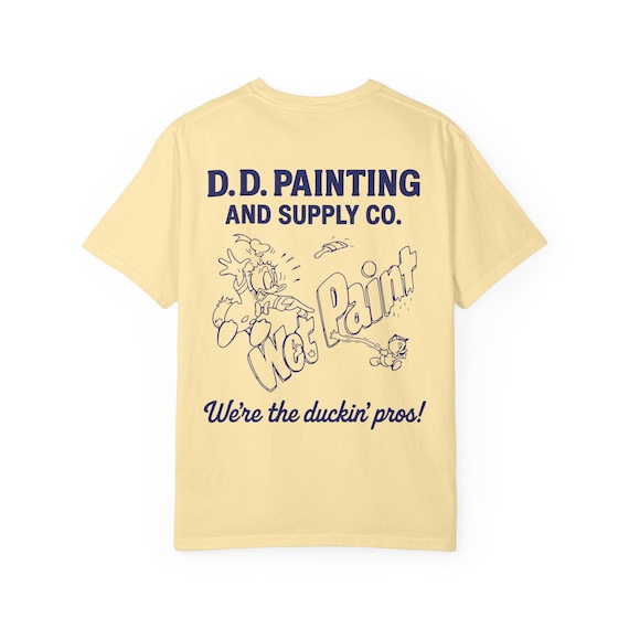 DD PAINTING CO - Donald Duck Wet Paint Graphic T-Shirt - Disney Parks, Disney World, Disneyland Trip Cotton Tee