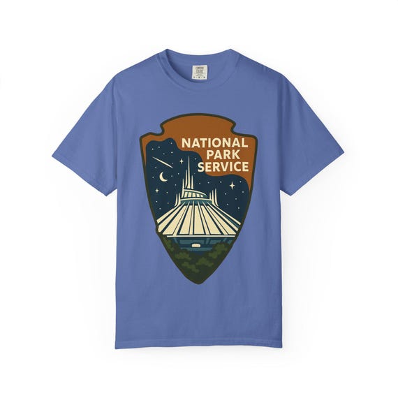 NATIONAL PARK SPACE - Space Mountain National Parks Homage T-Shirt - Disney Parks, Disney World, Disneyland Trip Cotton Tee