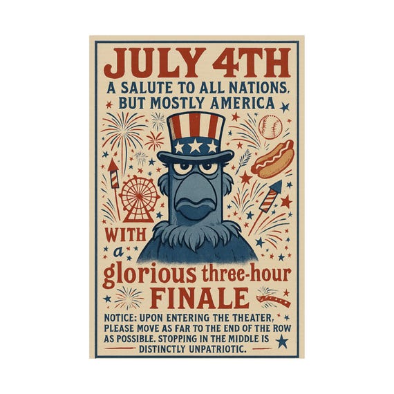 original BUT MOSTLY AMERICA poster