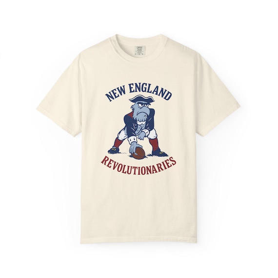 NEW ENGLAND REVOLUTIONARIES - Patriots Pro Football Sam Eagle Muppets T-Shirt - Disney Parks Disney World Disneyland Trip Cotton Graphic Tee