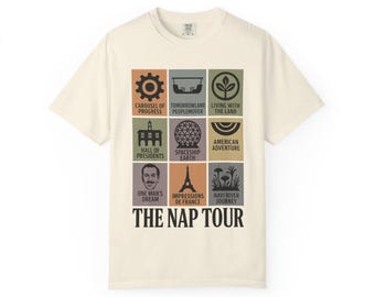 THE NAP TOUR - T-shirt blague papa dans les parcs Disney pour homme - T-shirt en coton Disney World, Disneyland Trips