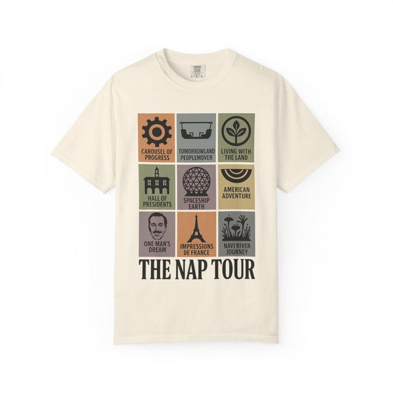 THE NAP TOUR - Disney Parks Dad Joke T-Shirt for Men - Disney World, Disneyland Trips Cotton Tee