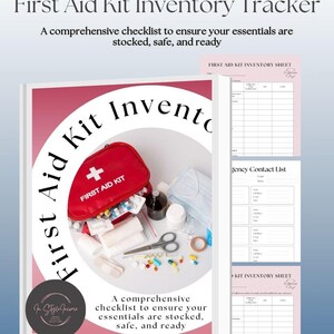 First Aid Kit Inventory Tracker Printable | Emergency Prep Checklist ...