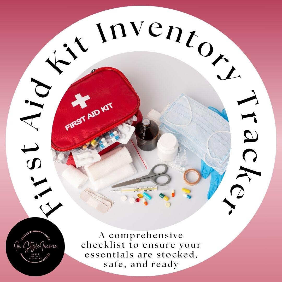 First Aid Kit Inventory Tracker Printable | Emergency Prep Checklist ...