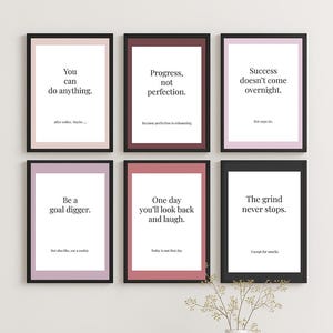 Six Printable Motivational Quotes Wall Posters