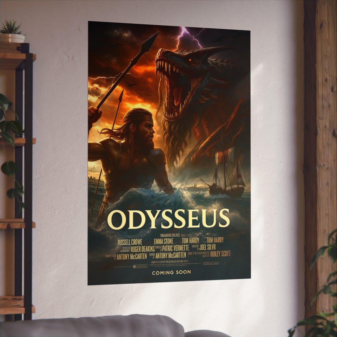 Odysseus Movie Poster | the Odyssey Wall Art | Greek Mythology Print ...