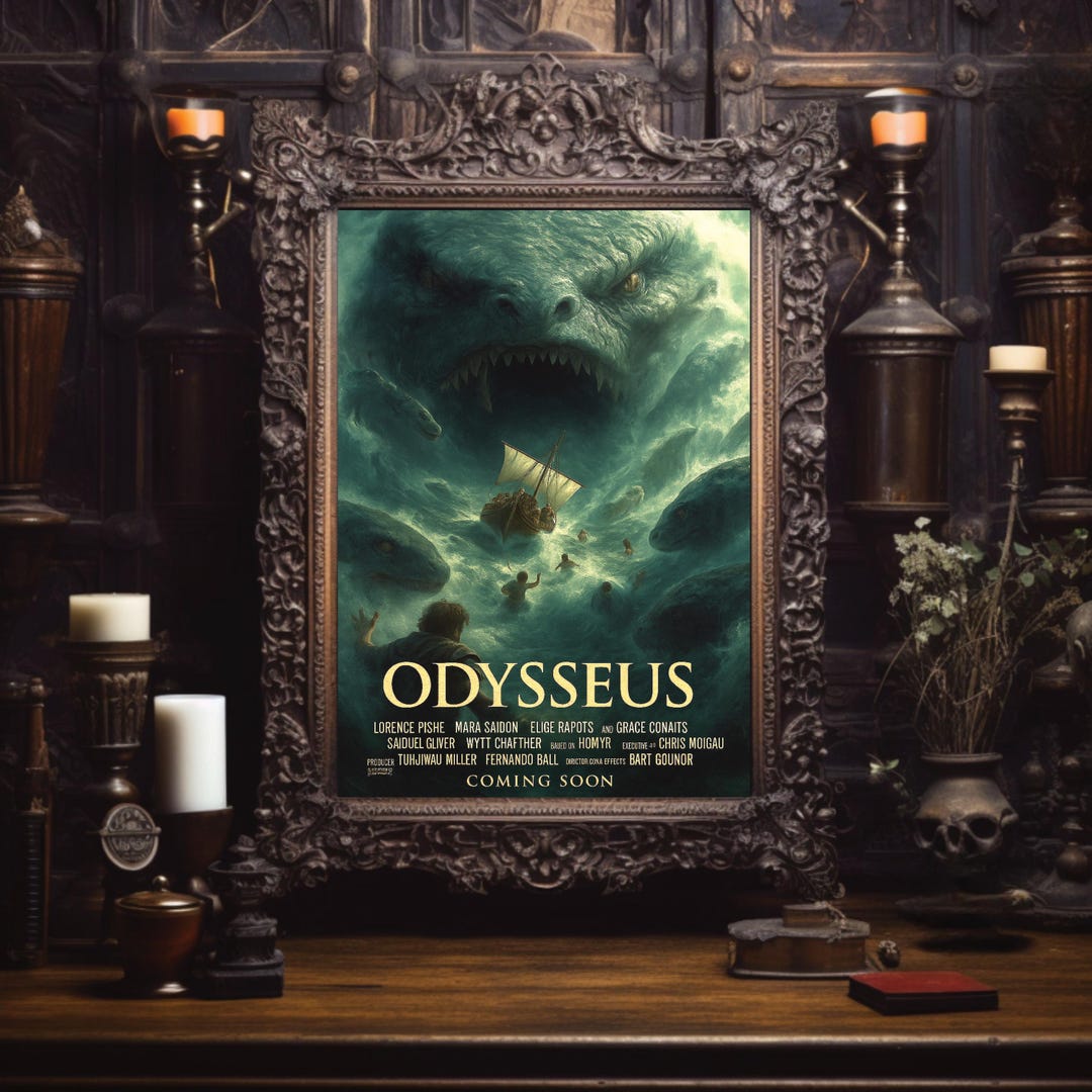 Odysseus Movie Poster | the Odyssey Wall Art | Greek Mythology Print ...