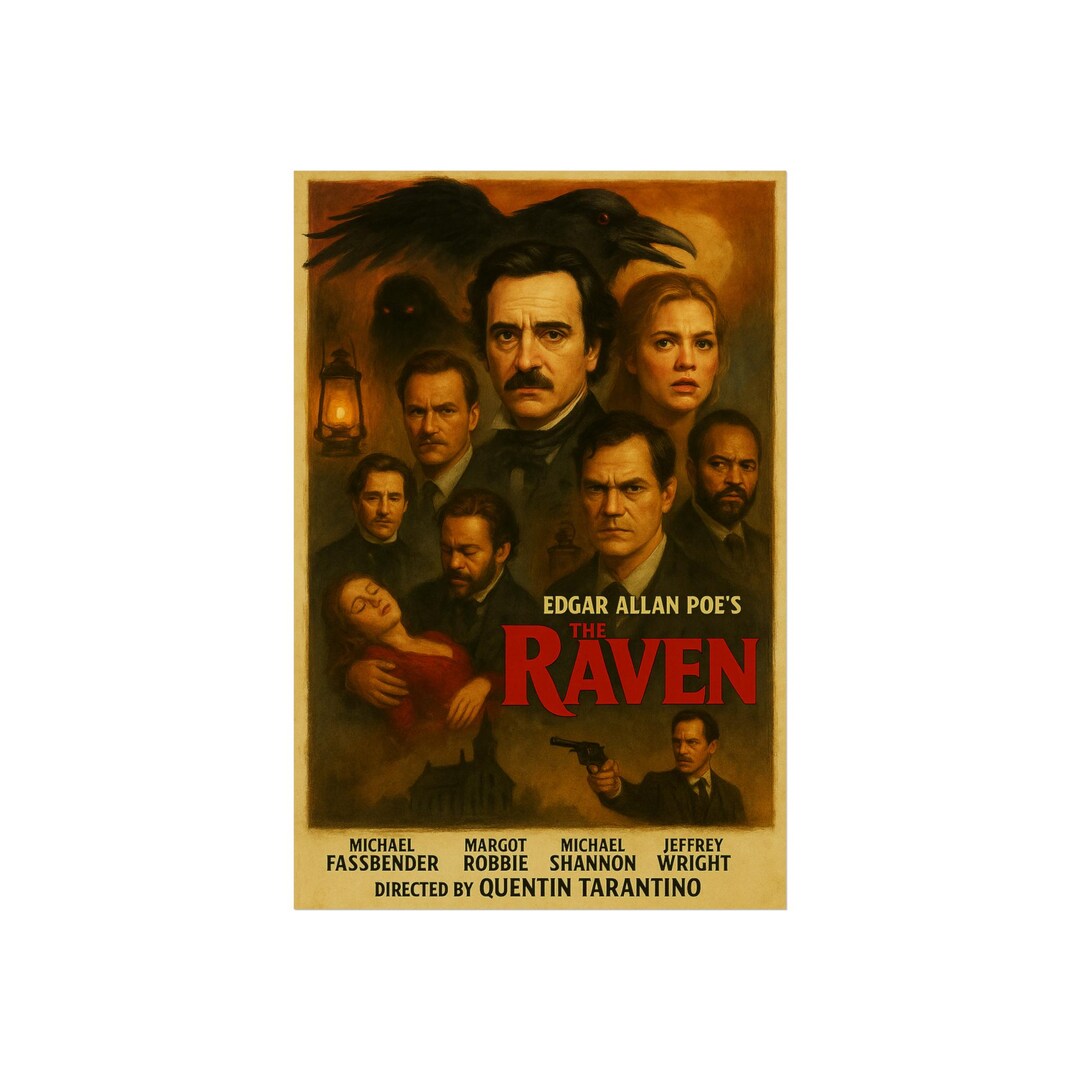 The Raven Movie Poster: Dark Fantasy Wall Art, Horror Gift - Etsy