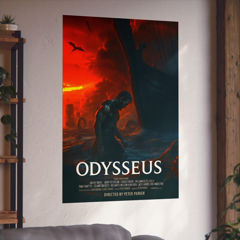 Odysseus Movie Poster | the Odyssey Wall Art | Greek Mythology Print ...