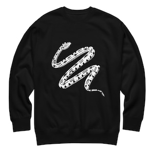Mystical Snake Black Sweatshirt | Bold Serpent Original Art | Unisex Premium Cozy Pullover