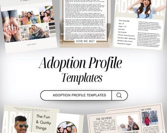 Sjabloon adoptieprofiel Canva | Modern familieboek (digitale download)