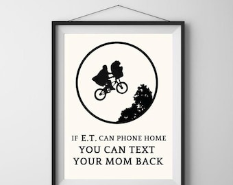ET Phone Home - kunst aan de muur woondecoratie (digitale download)