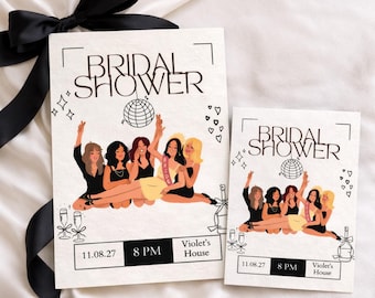 Bridal Shower Invitation Template | Bachelorette Party Invite (Digital Download)