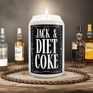 Redferrin &quot;Jack & Diet Coke&quot; Lyric Candle: Country Music Gift.