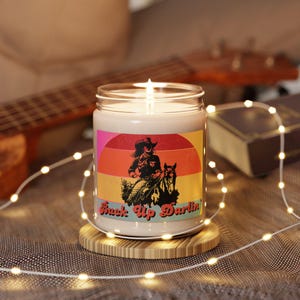 Rustic Soy Candle: &quot;Buck Up Darlin&quot; Western Cowgirl Decor.