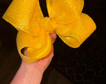 yellow glitter bow