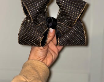 2 layer black and gold boutique/Texas  bow