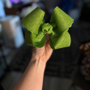 lime green 2layer bow