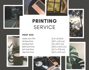 High Quality Photo Printing Service – Polaroid, A4, A3, 8x10, 5x7, 4x6 – Printable Art & Custom Prints