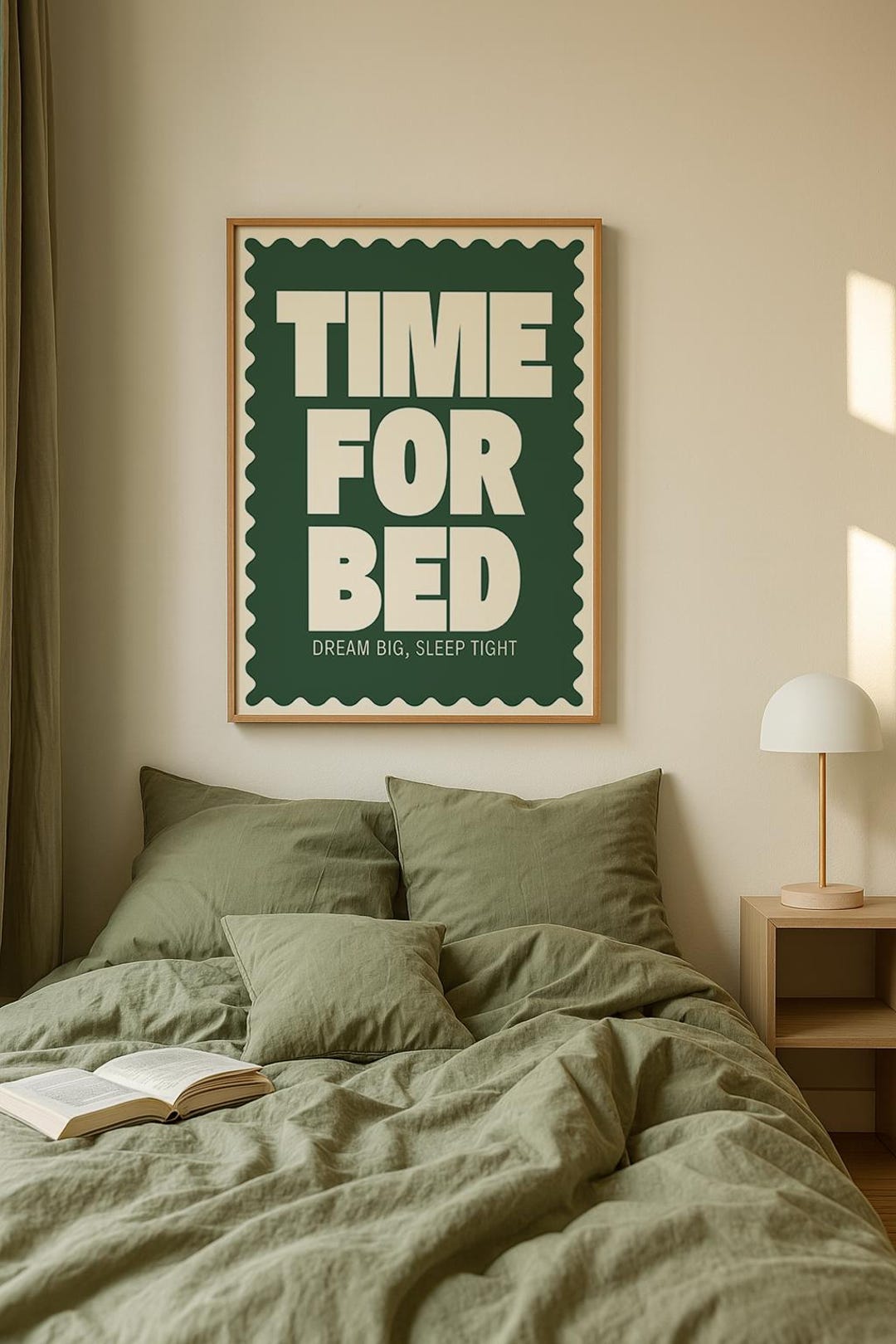 Sleep Timer Poster Time for Bed Print, Retro Sleep Poster, Modern Bedroom Wall Art ...