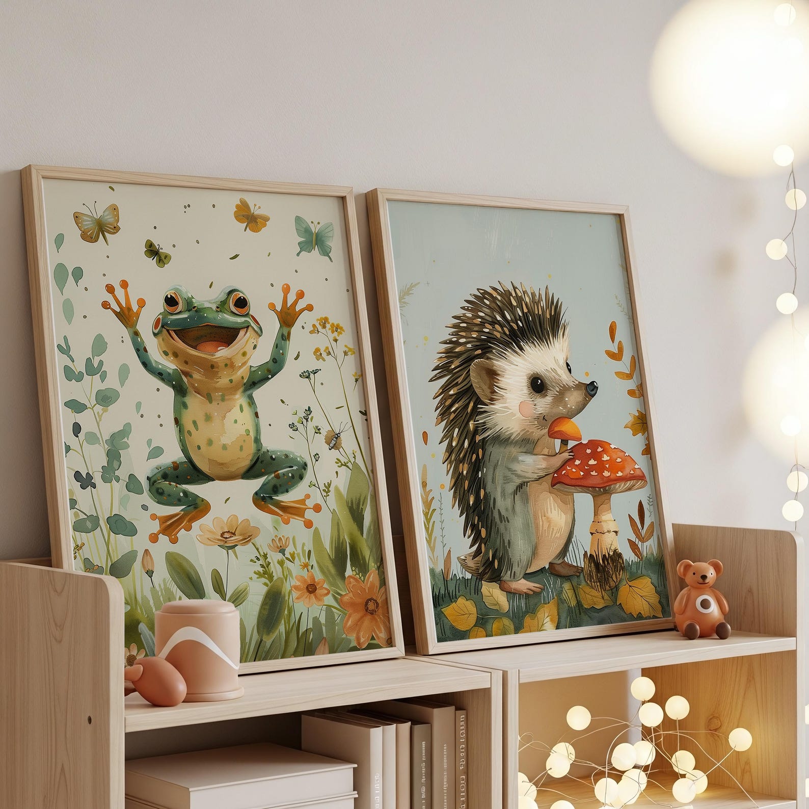 Woodland Animals Nursery Wall Art Bundle - Jungle Storybook Animal ...