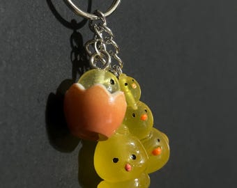 Handmade Glow-In-The-Dark Chicken Keychain