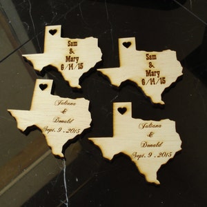 100 Texas Wedding Favors Custom Engraved image 2