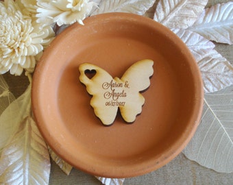 Wood Butterfly Wedding Favors 50 pieces Butterflies