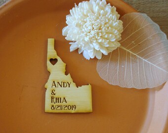 50 Idaho State Wedding Favors Custom Engraved