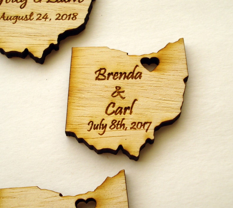 100 Ohio State Wedding Favors Custom Engraved Etsy