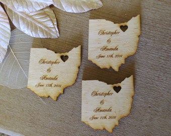 100 Ohio State Wedding Favors Custom Engraved
